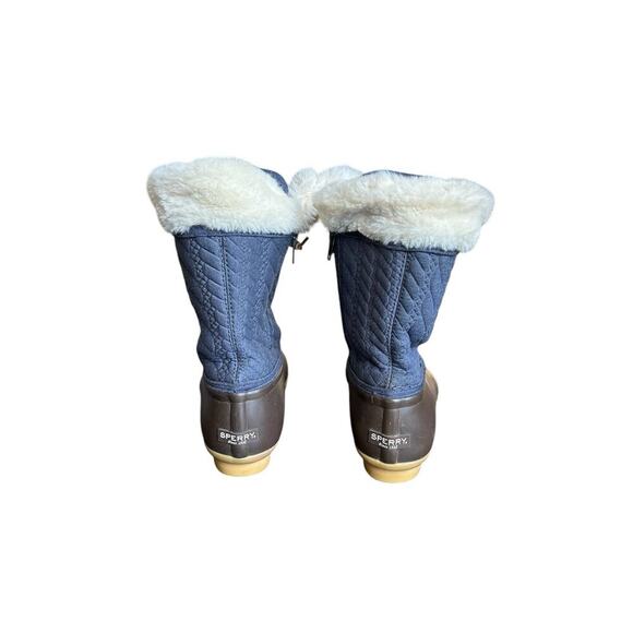 Sperry Fashion Saltwater Duck Boots Womens Size 6 Navy Quilted Waterproof - Picture 7 of 9